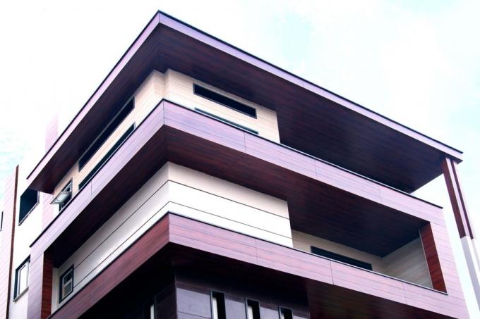 Panel Komposit Aluminium Veneer Kayu Acp Untuk Fasad Kelongsong Eksterior 2