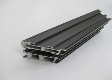 Break Bridge Grey Aluminium Window Profiles Customized Heat Insulation