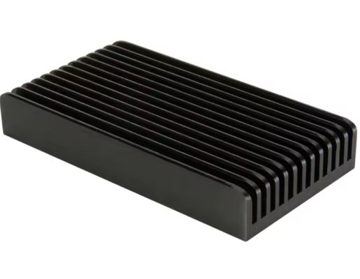 Custom Aluminum Profile Factory High Density Black Anodized 6063 Aluminum Extruded Heat Sink