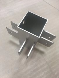 CNC Machining Aluminum Bracket with Drilling Holes Silver Anodized Silver Color