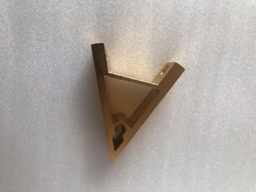 Gold anodized aluminum CNC machining bracket with holes and precision cutting