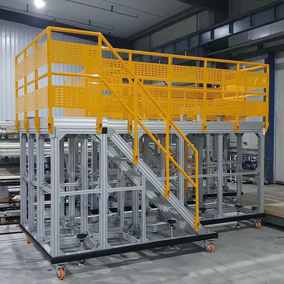 Anodized T5 Aluminium Assembly Profil Industri Langkah Keamanan Platform Seluler