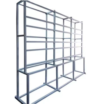 Gaya Industri Aluminium Alloy Display Stand & Wall Shelf dengan T Slot Aluminium Extrusion Profile 3030 4040